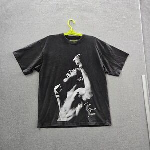UFC Men Shirt M Black Jon Jones Short Sleeve Logo
